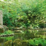 Torre sobre el agua en los Jardines de la Condesa dEdla