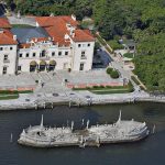 Vizcaya-Museum-and-Gardens-aerial-mansion-and-barge