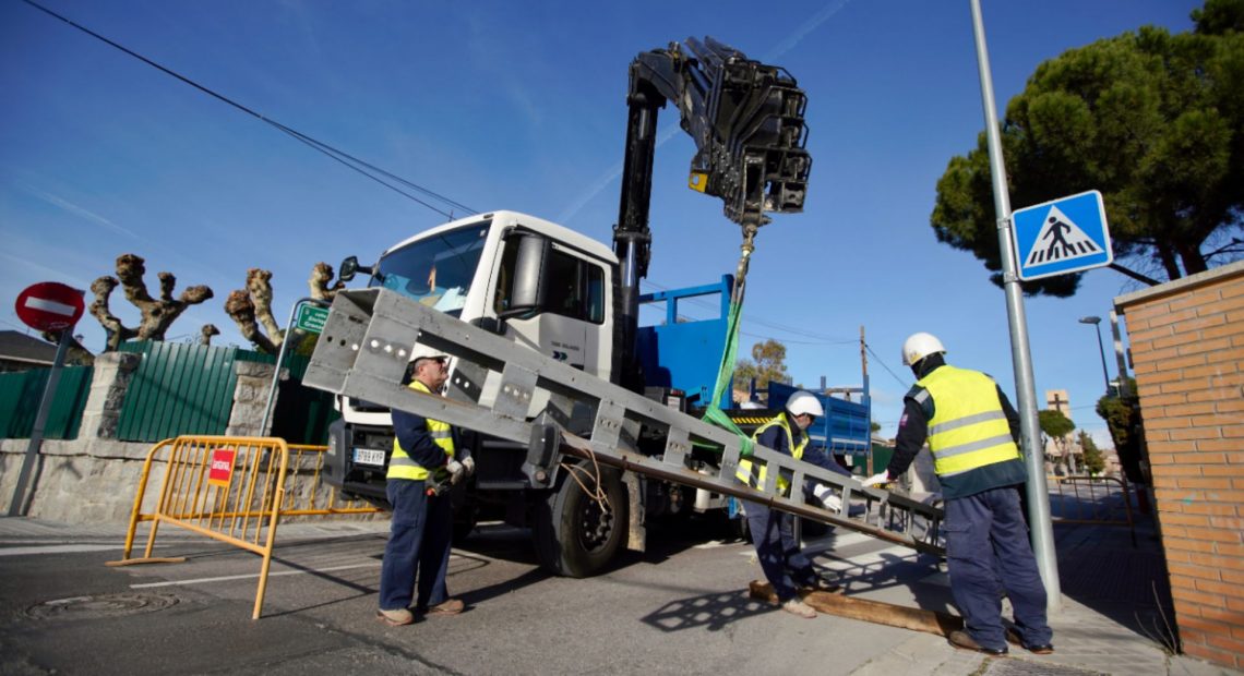 trabajos para eliminar el cableado aéreo de otras 10 calles en la zona de Las Matas